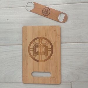 Boston Bruins bottle opener and bar top cutting board